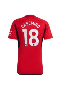 Manchester United Casemiro #18 Jalkapallovaatteet Kotipaita 2023-24 Lyhythihainen